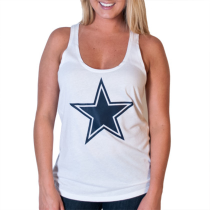 Dallas Cowboys PINK Racerback Tank Short Sleeve Tops Womens