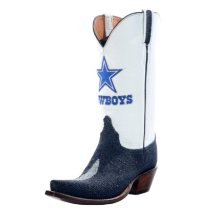 Dallas Cowboys Lucchese Womens Navy Stingray Boot - Width B | Footwear ...