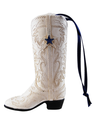 Dallas Cowboys White Boot Ornament Cheerleaders Collectibles