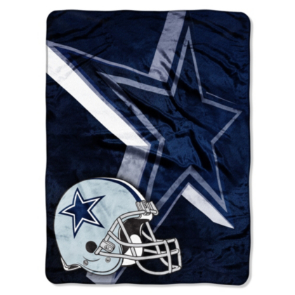 Dallas Cowboys Bevel Logo Micro Raschel Throw Blanket Dallas Cowboys