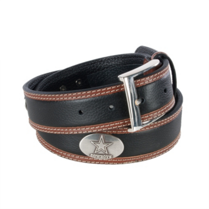 Dallas Cowboys Mens Two Tone Leather Belt Accessories Mens