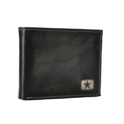 Dallas Cowboys Leather Wallet with Metal Emblem Mens Wallets