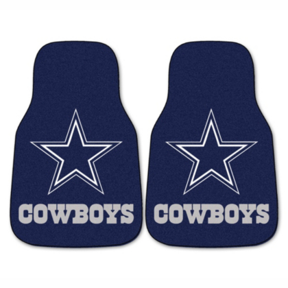 Dallas Cowboys Carpet Car Mats Set of 2 Automotive Accessories