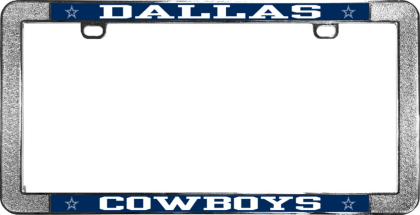 Dallas Cowboys Thin Rim Metal License Plate Frame Automotive