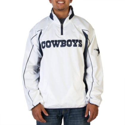 Dallas Cowboys White Half Zip Pullover Jacket | Mens $5 &hellip;