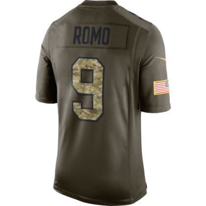 Dallas Cowboys Tony Romo #9 Nike Limited Salute To Service Jersey