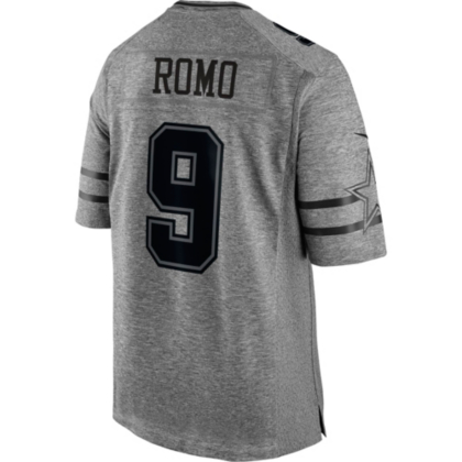 Dallas Cowboys Tony Romo #9 Nike Gridiron Grey Jersey