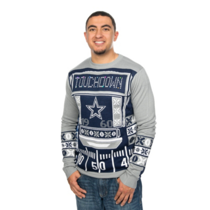 Dallas Cowboys Mens Light Up Crew Neck Ugly Sweater Holiday Other