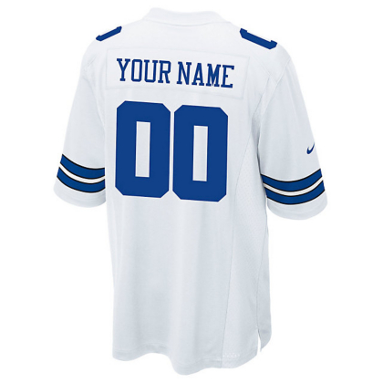 Dallas Cowboys Custom Nike White Game Replica Jersey 3XL-4XL